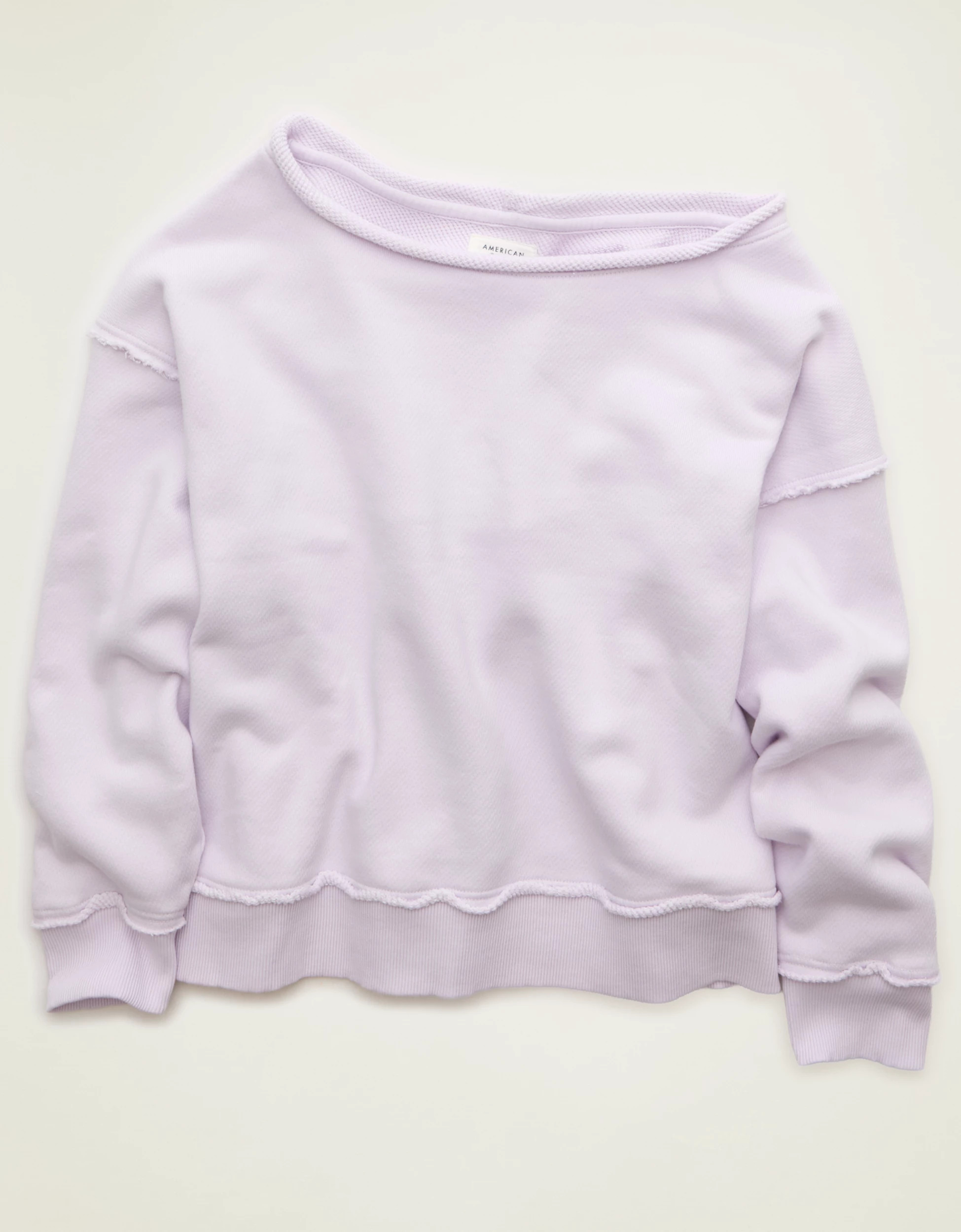 AE On a Roll Off-the-Shoulder Sweatshirt | American Eagle Outfitters (US & CA)