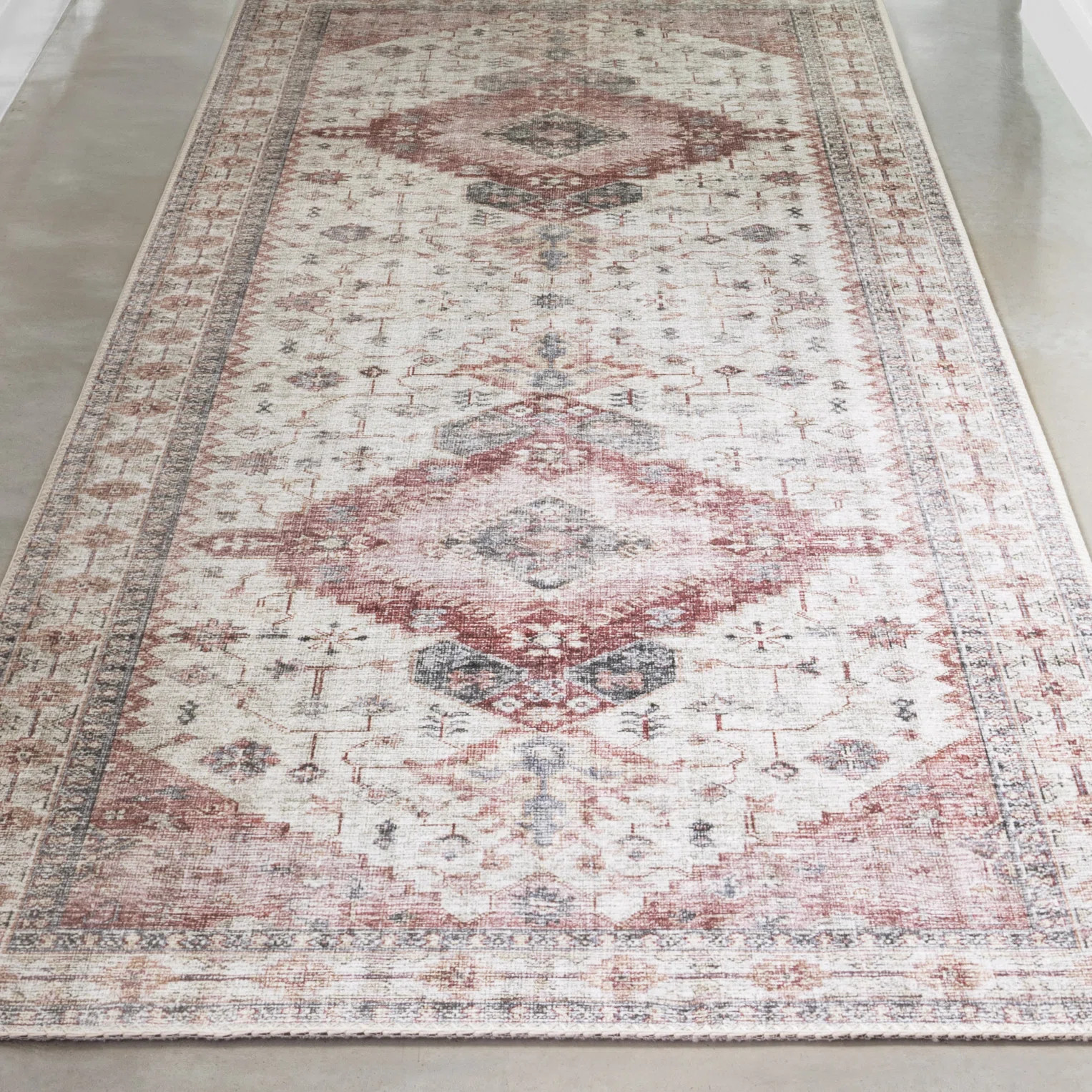 Skye Ivory/Berry Area Rug | Wayfair North America