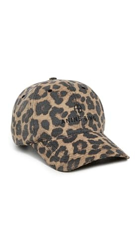 ANINE BING Women's Jeremy Baseball Cap, Black and Brown Leopard, One Size | Amazon (US)
