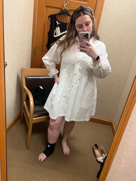 Gorgeous white shirt dress! This exact one has a detachable liner slip! Wearing a medium. Great for summer, vacation, and layering 

#LTKSeasonal #LTKstyletip #LTKcurves