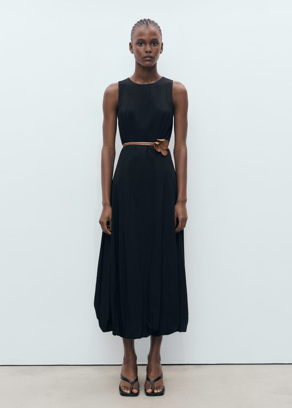 Long balloon dress black - Woman - 2 - MANGO | Mango (US/MX/AU)