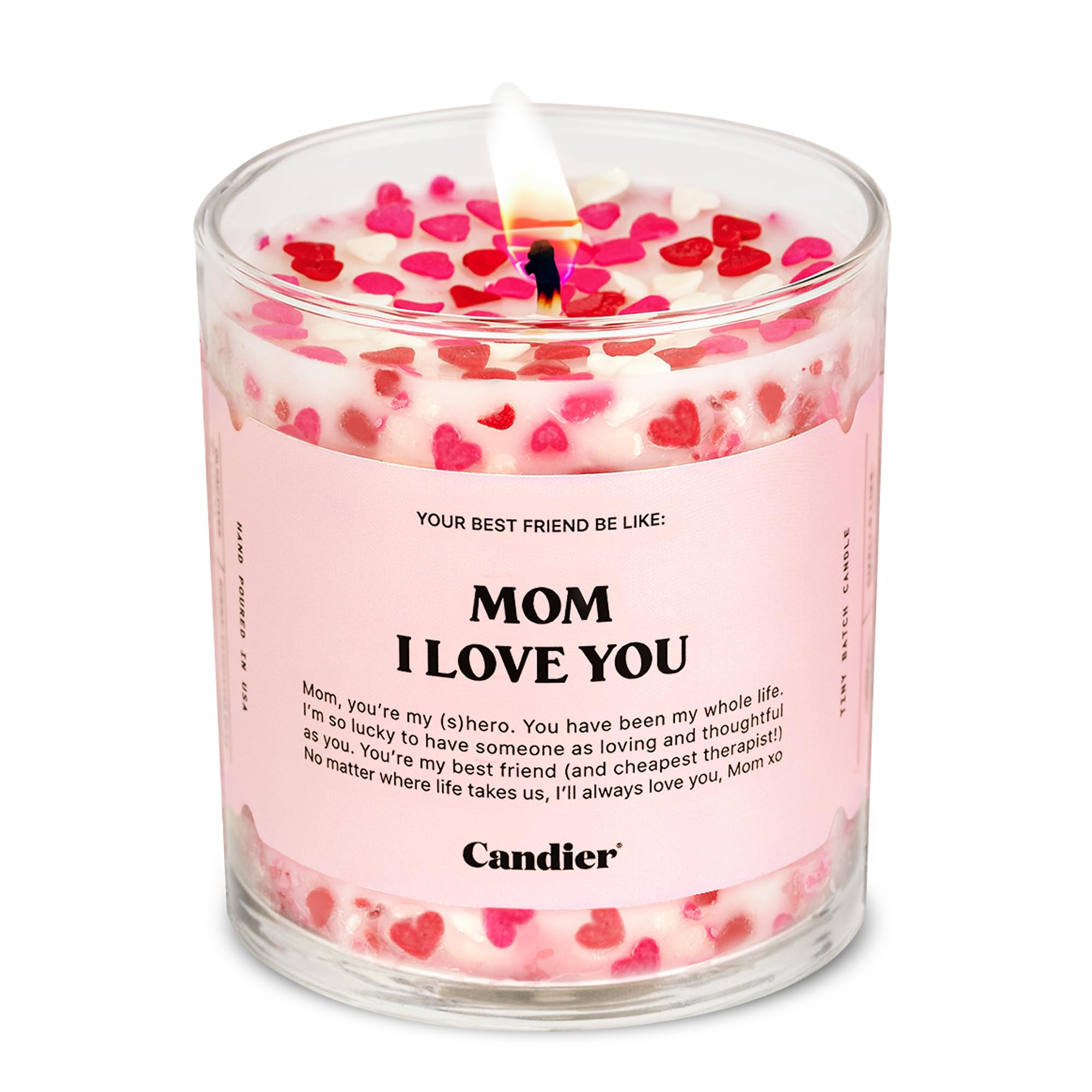 Mom I Love You Candle, Scented Phthalate-Free Soy Candles with 60+ Hours Burn Time, Vegan Cruelty... | Amazon (US)