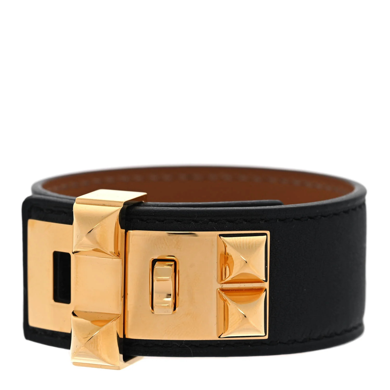HERMES Swift Collier de Chien CDC 24 Bracelet T2 Black | FASHIONPHILE | Fashionphile