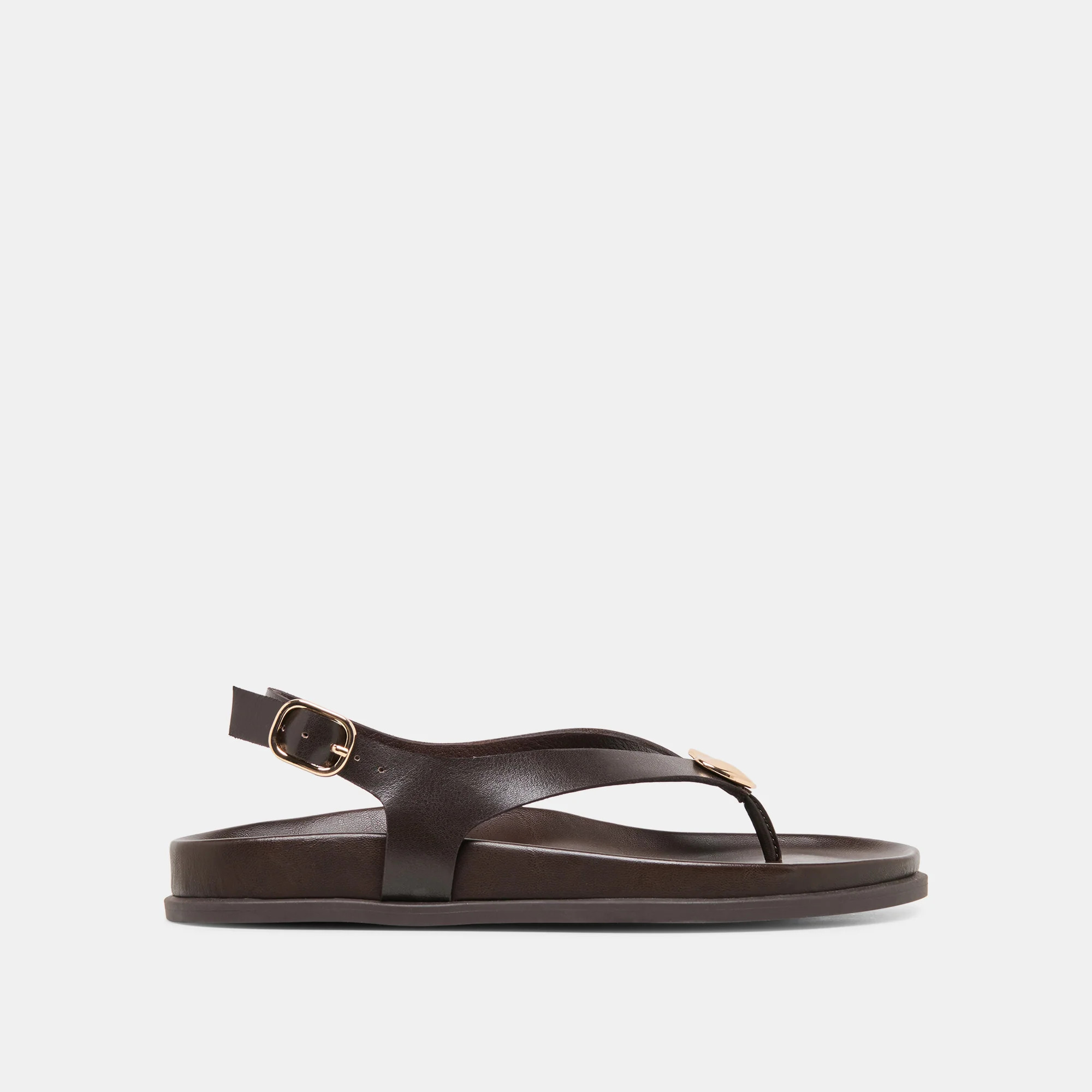 Jony Sandals Dk Brown Leather | DolceVita.com