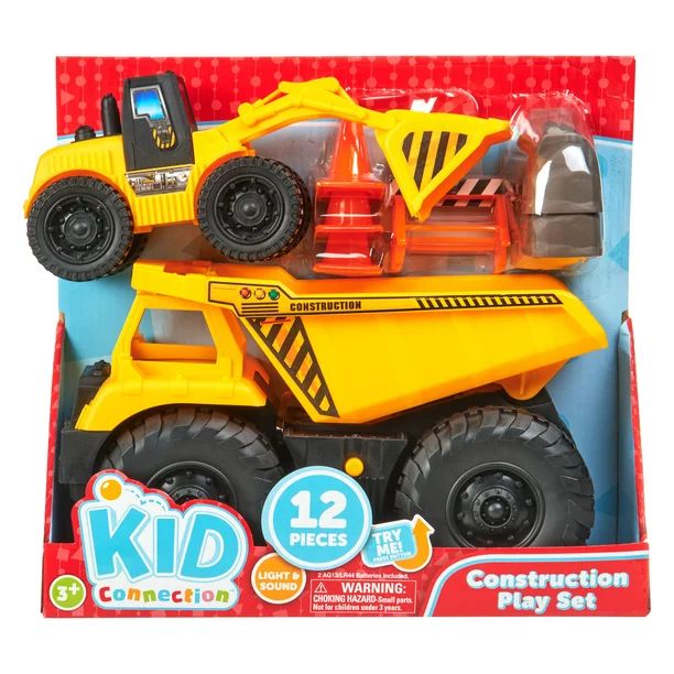 Kid Connection Construction Play Set, 12 Pieces - Walmart.com | Walmart (US)