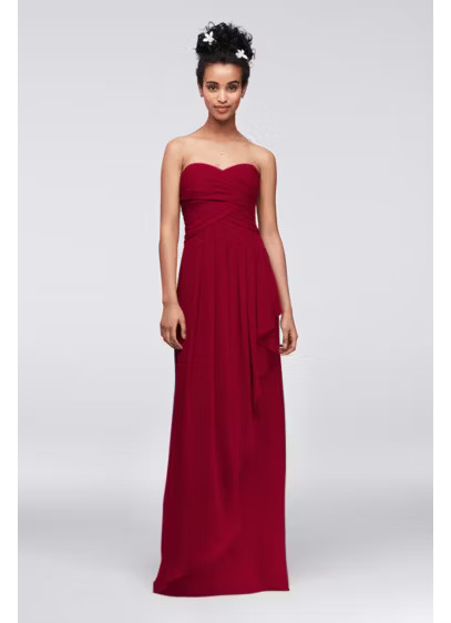 Extra Length Strapless Crinkle Chiffon Dress
    
    
        David's Bridal
       4XLW10840 | Davids Bridal