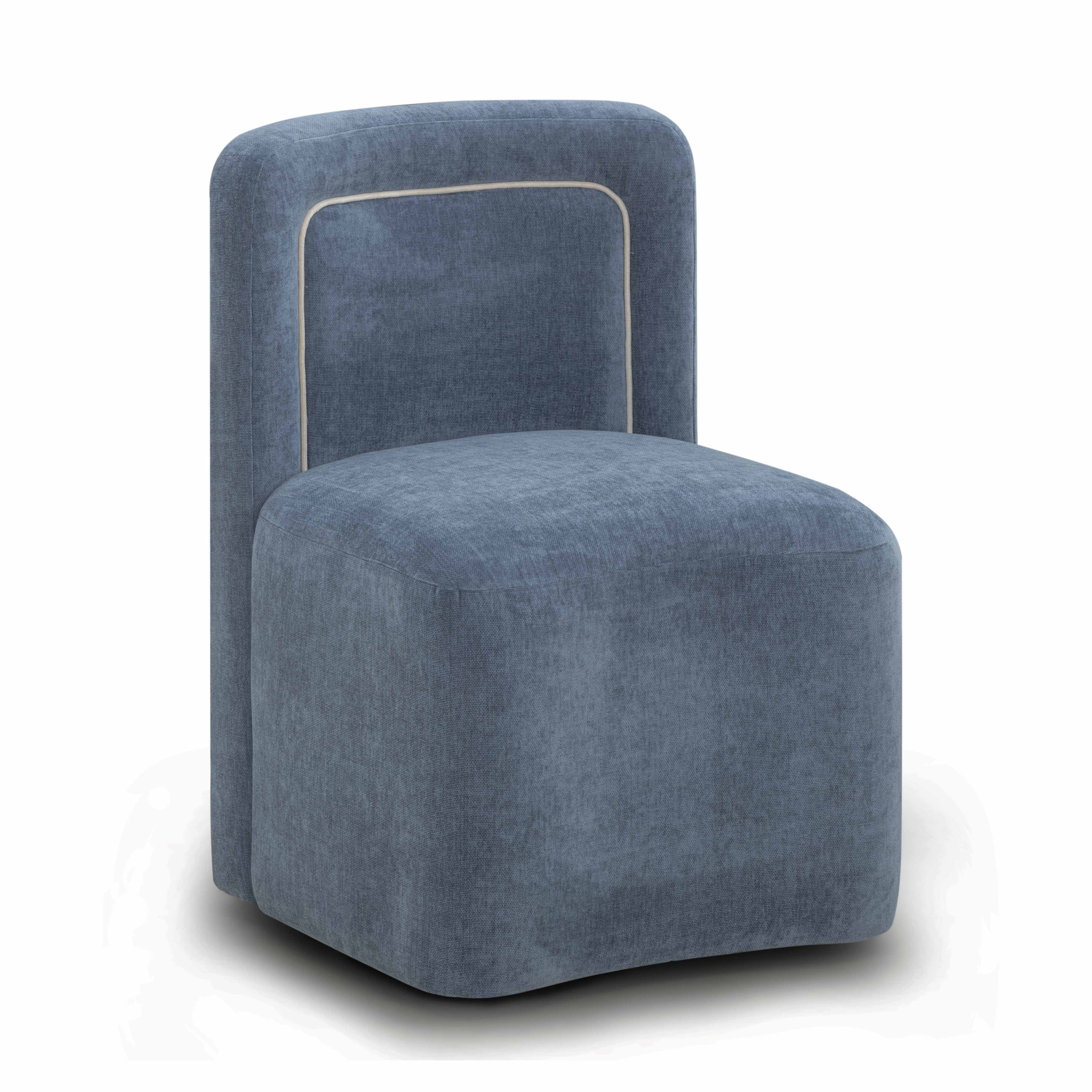 Dolce Performance Velvet Rolling Desk Chair | TOV Furniture