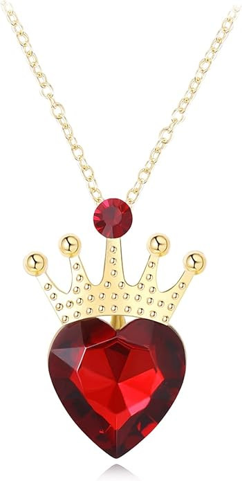 Evie Red Heart Necklace Descendants Princess Costume Queen of Hearts Fan Jewelry for adults Hallo... | Amazon (US)