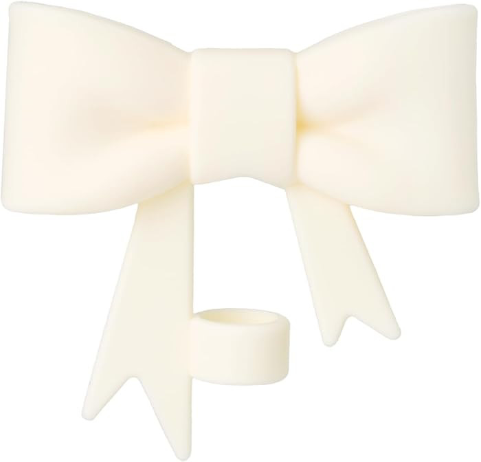 10mm Bow Shape Straw Topper for Stanley Cup (Cream White) | Amazon (US)