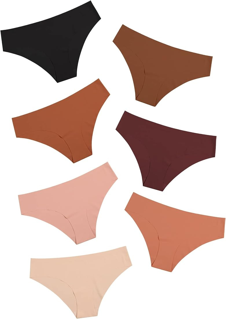 DEANGELMON Women Seamless Underwear Hipster Microfiber Panties No Show Invisible Comfortable Pack | Amazon (US)