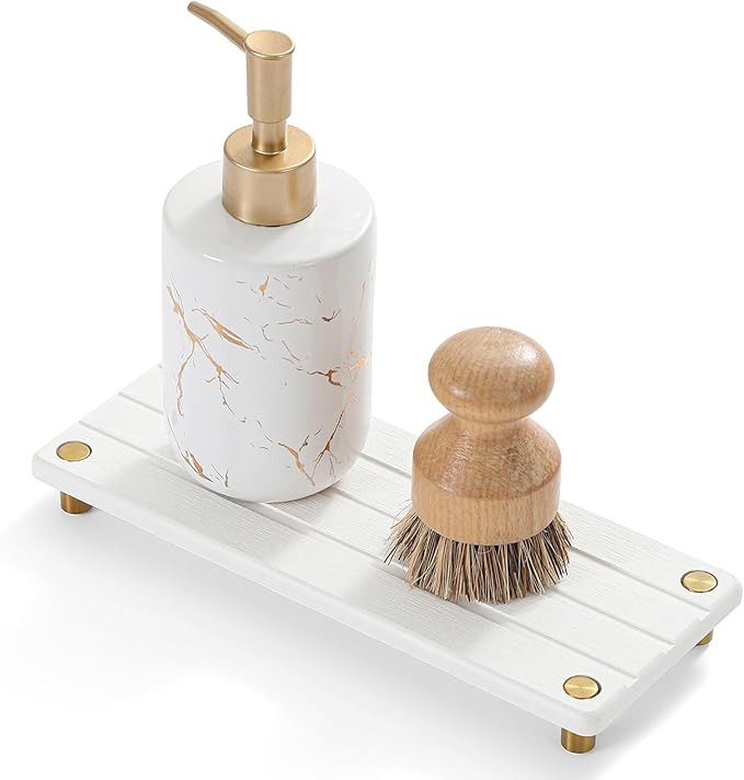 Instant Dry Sink Caddy Kitchen Sink Organizer, Quick Drying Diatomaceous Earth Stone Sink Tray Sp... | Amazon (US)