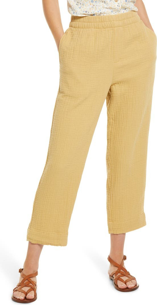 Huston Lightspun Pull-On Tapered Crop Pants | Nordstrom