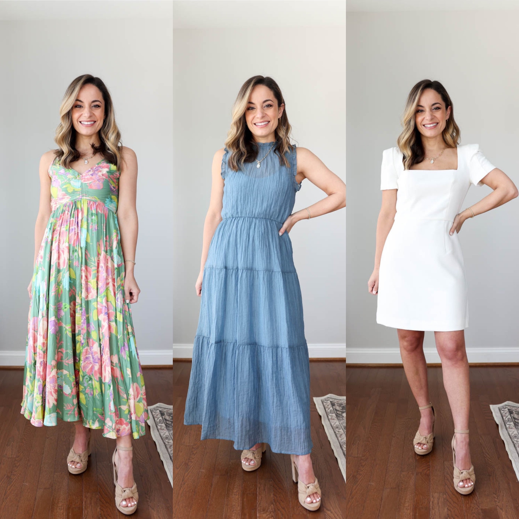 knee length dresses for ladies Sleeveless Tiered Midi Dress – New York & Company