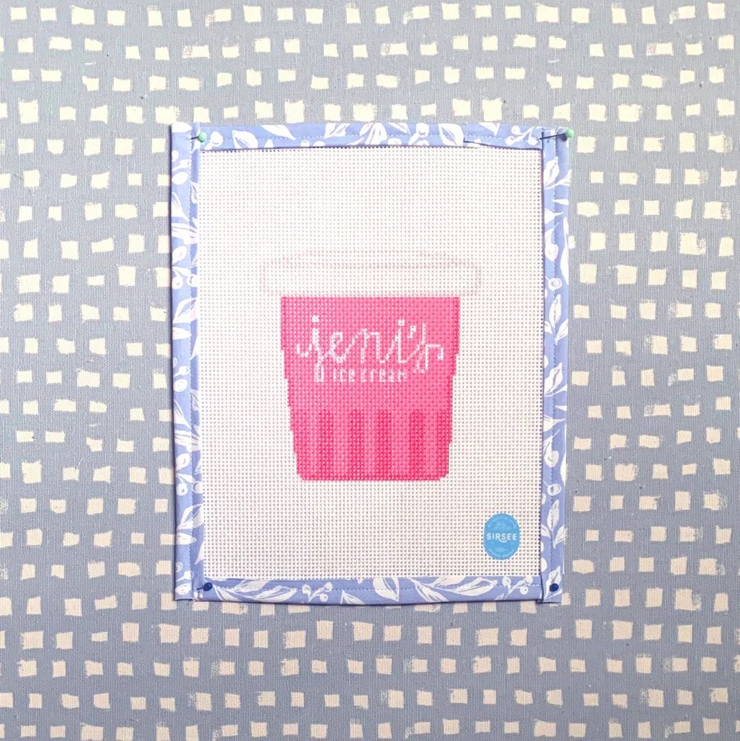 Jeni's Ice Cream Needlepoint Canvas - Etsy | Etsy (US)
