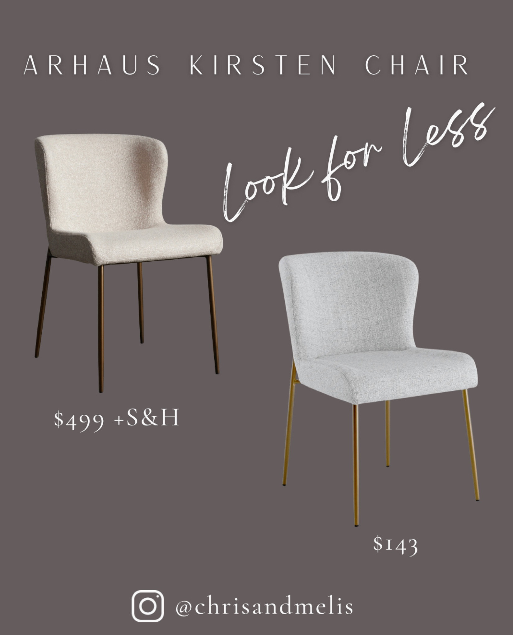 Look for less Arhaus Kirsten Dining Chair!

#LTKhome #LTKsalealert