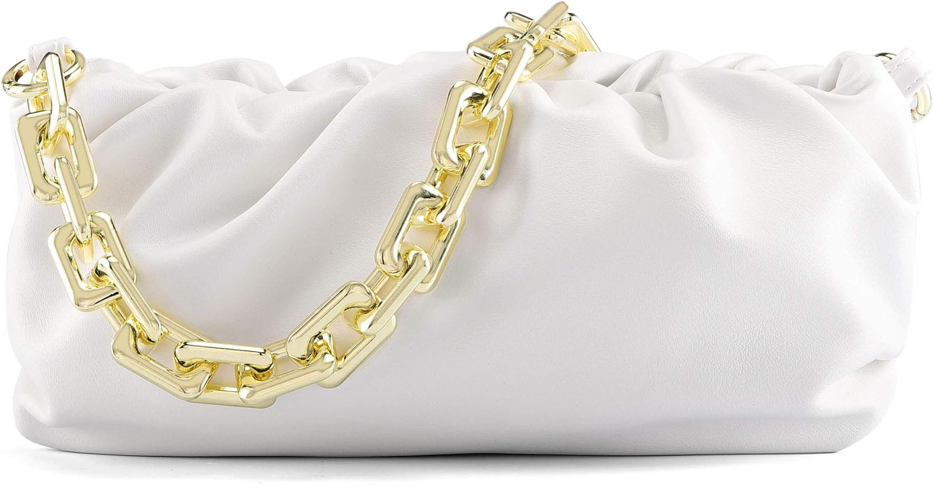 Women's Dumpling Bag Shoulder Handbag Trendy Cloud Crossbody Golden Chain Pouch Tote Bag Evening ... | Amazon (US)