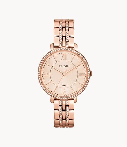 Jacqueline Rose-Tone Stainless Steel Watch | Fossil (US)