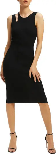 Bold Shoulder Cutout Rib Dress | Nordstrom