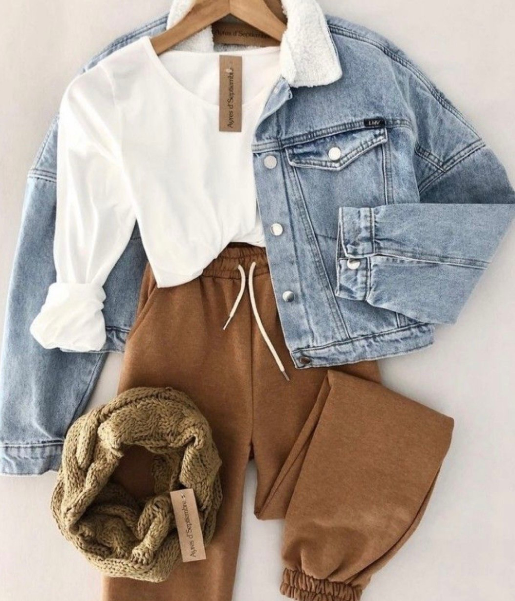 Cozy neutrals for everyday style 🤎
This layered look is the perfect mix of comfy and cute—soft joggers, a classic white top, and a denim jacket that pulls it all together. It’s the kind of outfit you’ll live in all season long.

Easy, casual, and effortlessly put together for errands, school drop-offs, or weekend plans.

Everything is linked in my LTK and Amazon storefront so you can shop the full look or similar pieces.

#AmazonFashion #LTKStyle #CozyOutfit #NeutralStyle #EverydayFashion