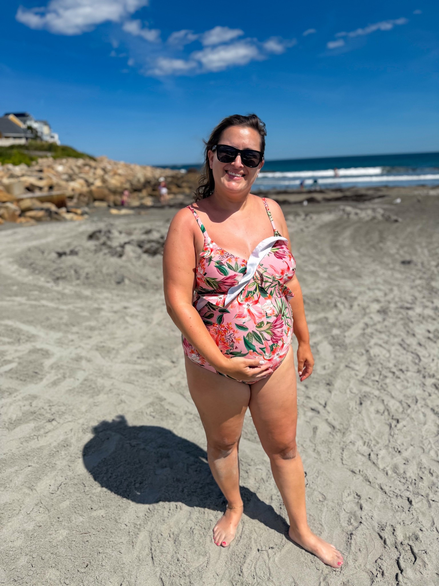 Maternity swimwear, flattering swimsuit 

#LTKSwim #LTKBump
