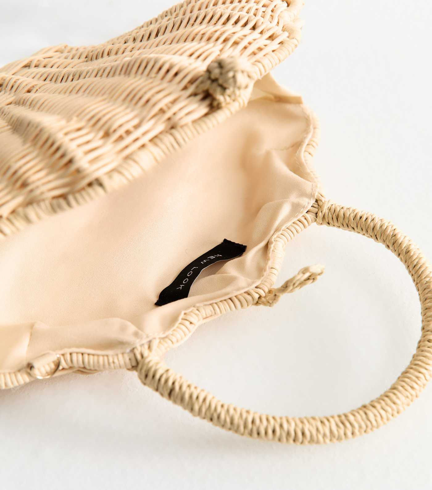 Stone Wicker Shell Crossbody Bag | New Look | New Look (UK)