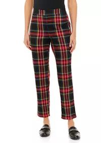 Chaps Women's Stretch Twill Plaid Pants | Belk