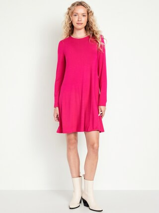 Jersey-Knit Mini Swing Dress for Women | Old Navy (US)