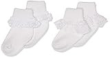 Amazon.com: Jefferies Socks 2 Pack Eyelet Lace Trim And Lace Trim Sock - White/White: Infant And ... | Amazon (US)