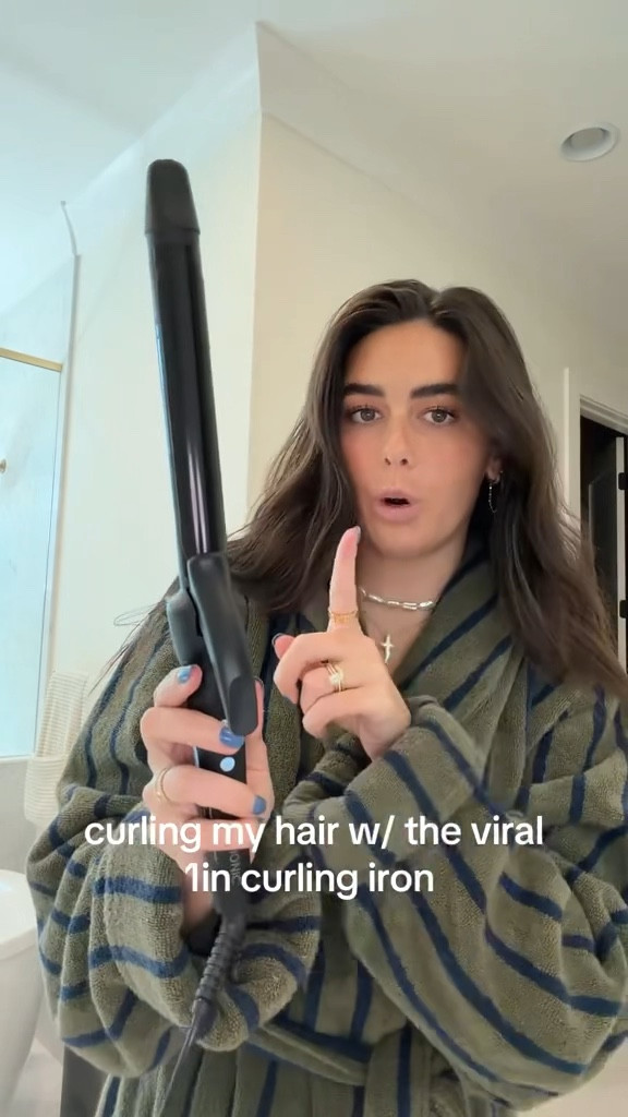 curling my hair with the viral 1in curling iron! THE BEST CURLING IRON (I don't make the rules) so many sizes for different curls I LOVE THEM! everything i used is still on sale now during the sephora savings event with code EVERYTHING!

#LTKBeauty #LTKSaleAlert #LTKFindsUnder100