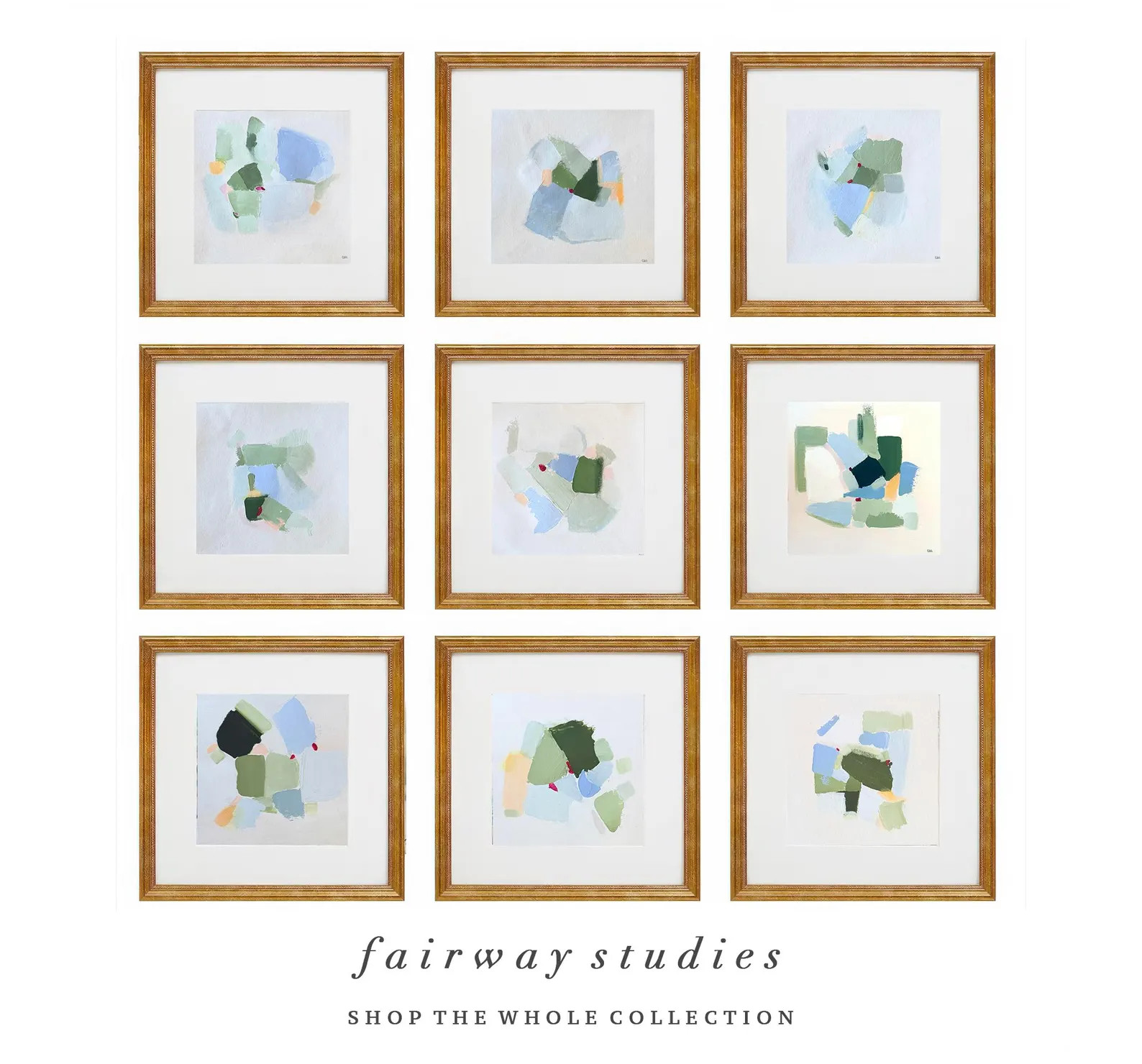 Gallery Wall Set of 9 Abstract Grandmillennial Art: Large Modern Southern Hand Painted (download)... | Etsy (US)