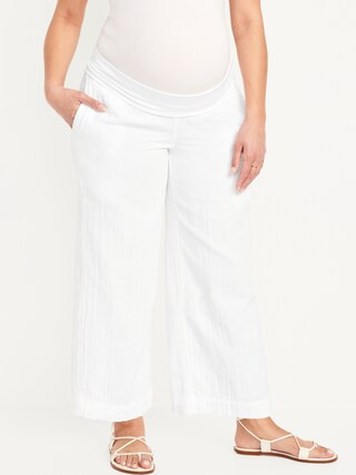 Maternity Foldover-Waist Ankle Pants | Old Navy (US)