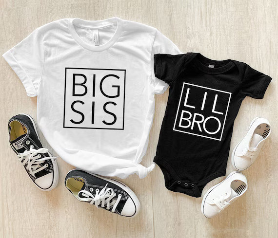 Big Sis Shirt Lil Bro Matching Family Siblings Brother - Etsy | Etsy (US)