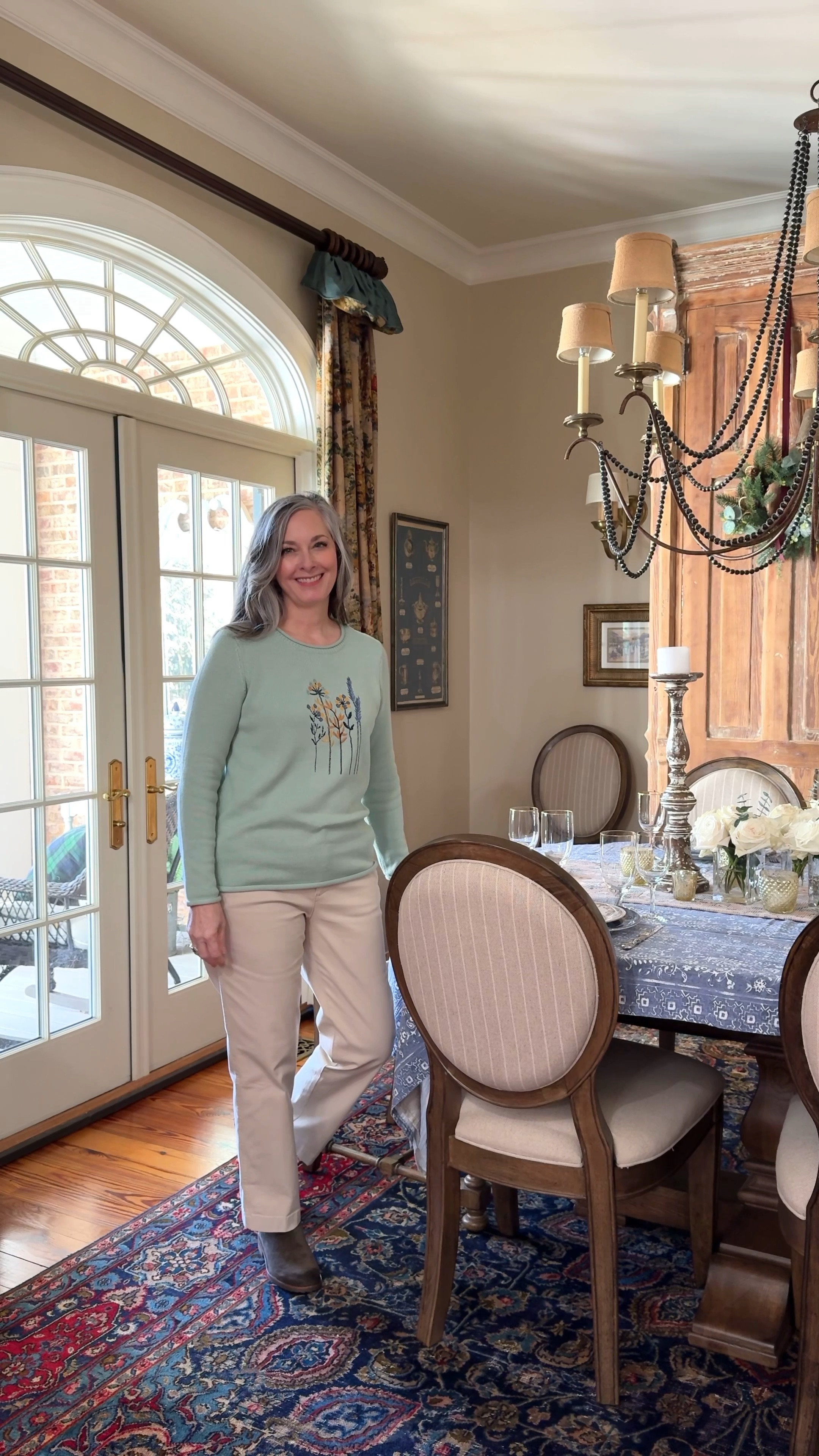 Hello, spring! These Coldwater Creek pieces are the perfect transition into spring and beyond! The chinos have a hidden stretch waist. This is my second color in the jacket! It’s that good! Multiple colorways in the chinos and jacket! #SpringwithColdwaterCreek

Chinos: I sized up 1 and went with a petite in the length. 
Jacket: TTS small
Sweater: TTS in small
Waterproof Booties: TTS

#LTKStyleTip #LTKSeasonal #LTKOver40