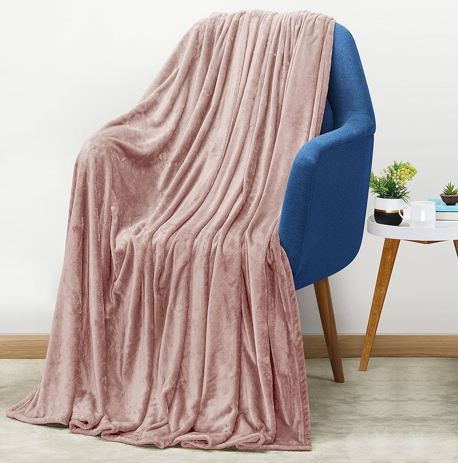 Utopia Bedding Fleece Blanket Throw Size Rose Pink 300GSM Luxury Blanket for Couch Sofa Bed Anti-... | Amazon (US)