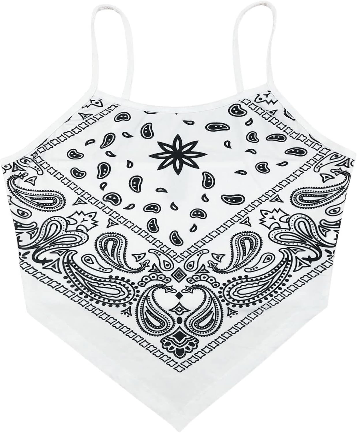 SweatyRocks Women's Vintage Print Halter Neck Crop Top | Amazon (US)