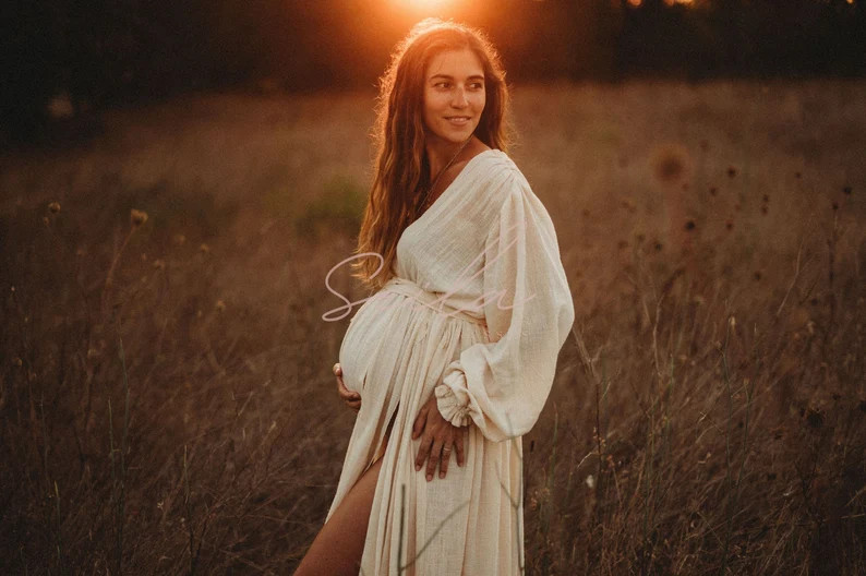 Josephine Women's Boho Dress Muslin Vintage Dress dress for the Session Maternity Dress Photo Pro... | Etsy (US)