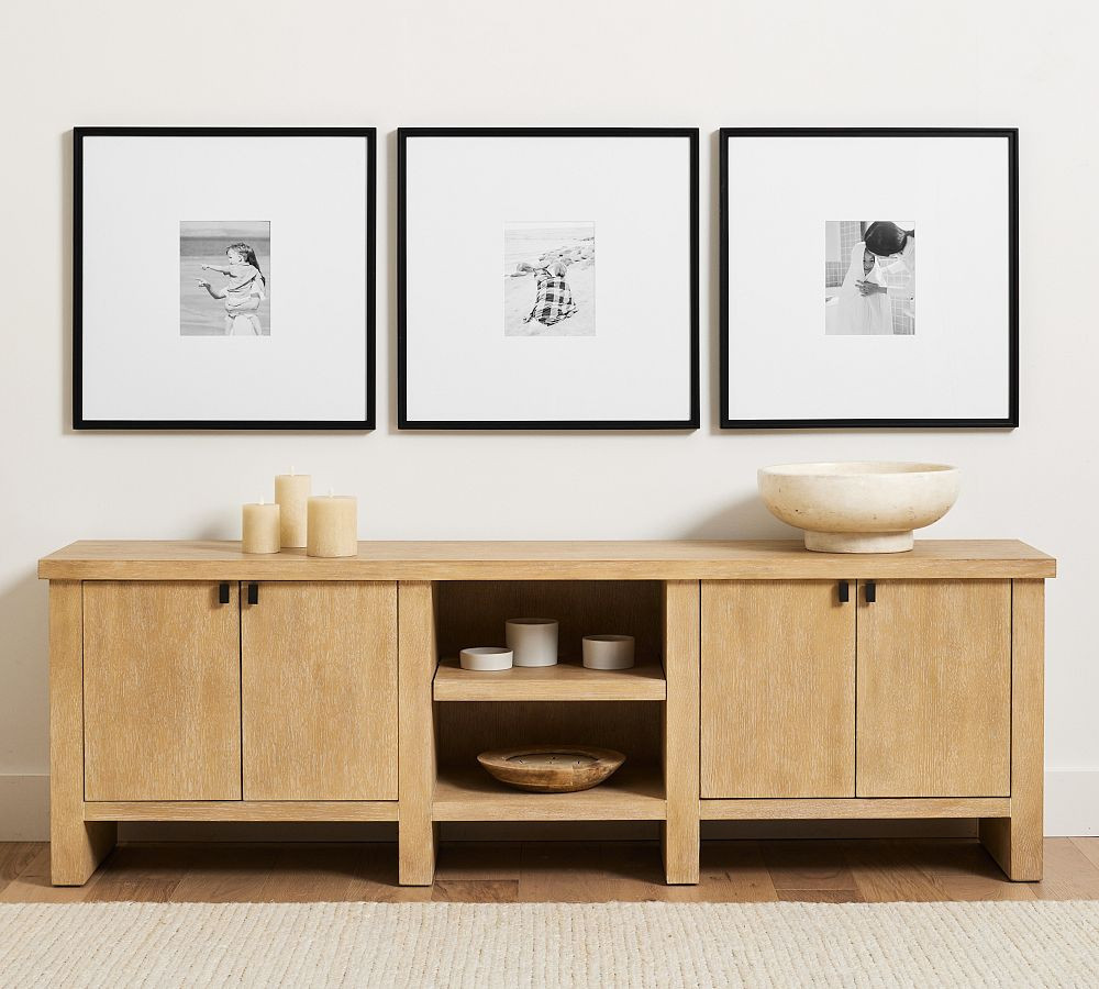 Beveled Wood Gallery Set of 3 25"x25" Overall, 8"x10" Insert - Black | Pottery Barn (US)