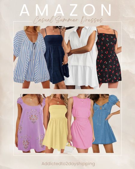AMAZON- Casual summer dresses
Rounded up some super cute casual mini dresses!

Free people look for less dress, cherry print dress, denim dress, sweetheart neckline dress, puffy sleeves dress, strapless dress, spaghetti strap dress, stripe dress, floral print dress, sleeveless dress, cut out dress



#LTKSeasonal #LTKStyleTip #LTKFindsUnder100