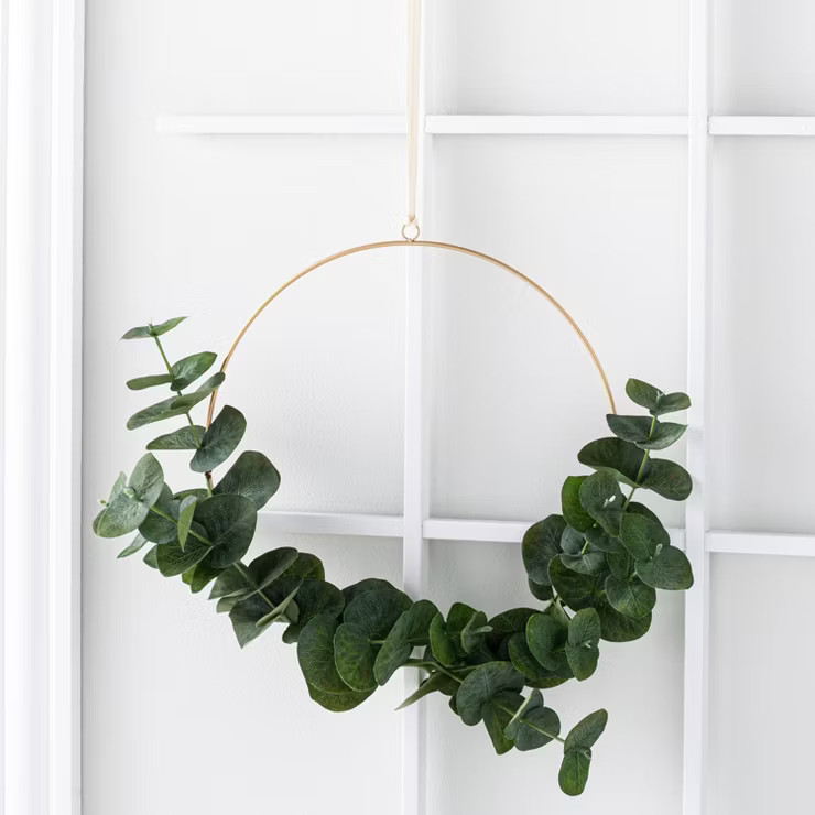 14" Faux Eucalyptus Wire Wreath - Hearth & Hand™ with Magnolia | Target