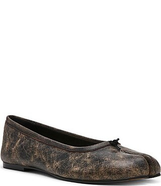 Steve Madden Calico Distressed Leather Split Toe Ballet Flats -  6 | Dillard's