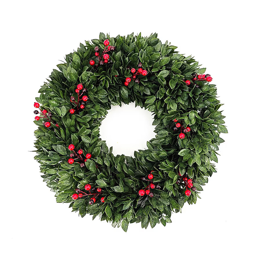 Holiday Living 24-in Indoor/Outdoor (non powered) Green Artificial Christmas Wreath | Lowe's