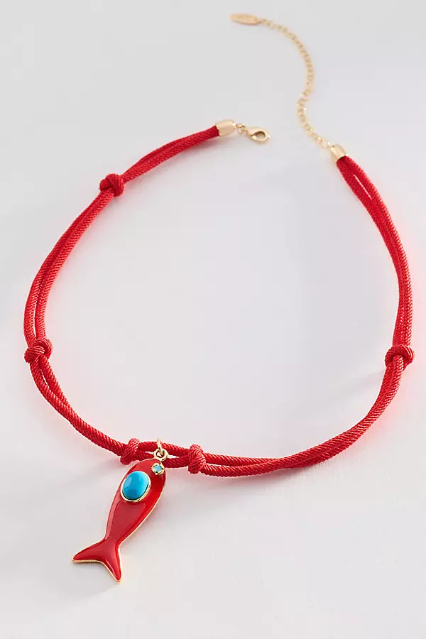 Fish Pendant Cord Necklace | Anthropologie (US)