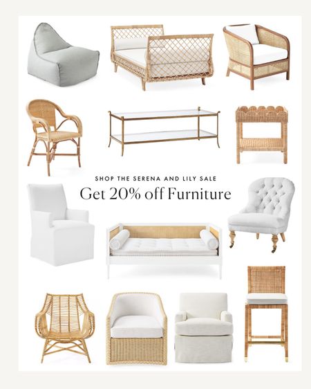 Get 20% off Serena and Lily’s Memorial Day sale. Shop my furniture picks from dining chairs to accent chairs and daybeds, and my living room coffee table. 

#LTKFind #LTKhome #LTKsalealert