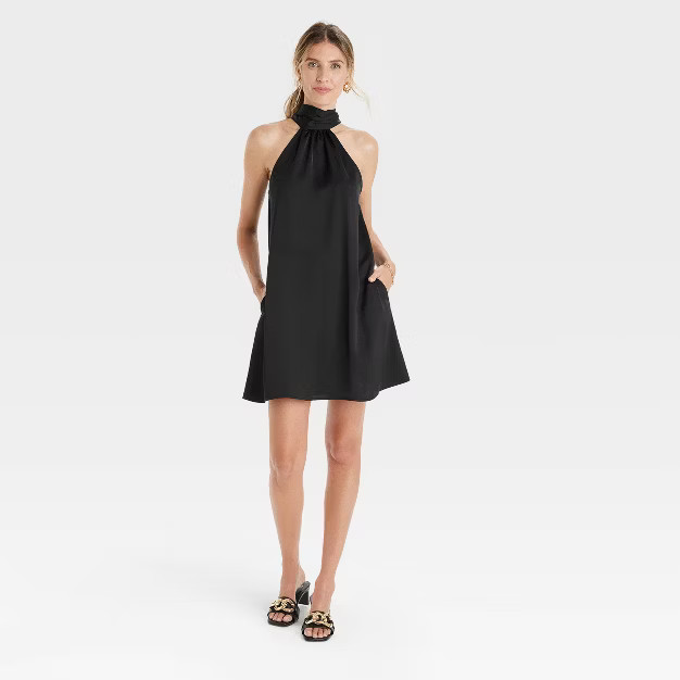 Women's Sleeveless Dress - A New Day™ Black XS | Target