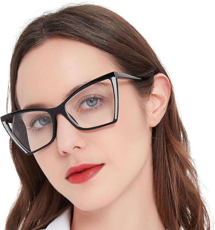 MARE AZZURO Stylish Cat Eye Reading Glasses Women Oversized Readers 1.0 1.25 1.5 1.75 2.0 2.25 2.... | Amazon (US)
