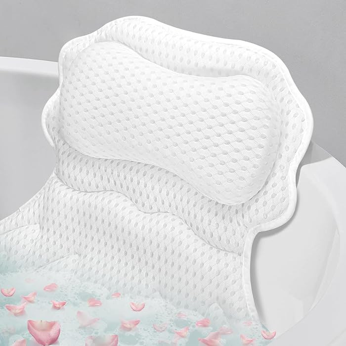 SetSail Bath Pillow, Relaxing Bath Pillows for Tub Neck and Back Support Soft 4D Breathable Air M... | Amazon (US)