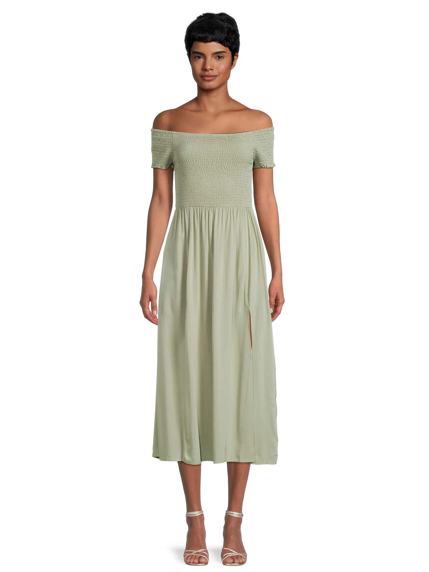 Nine.Eight Women's Off The Shoulder Smocked Dress | Walmart (US)