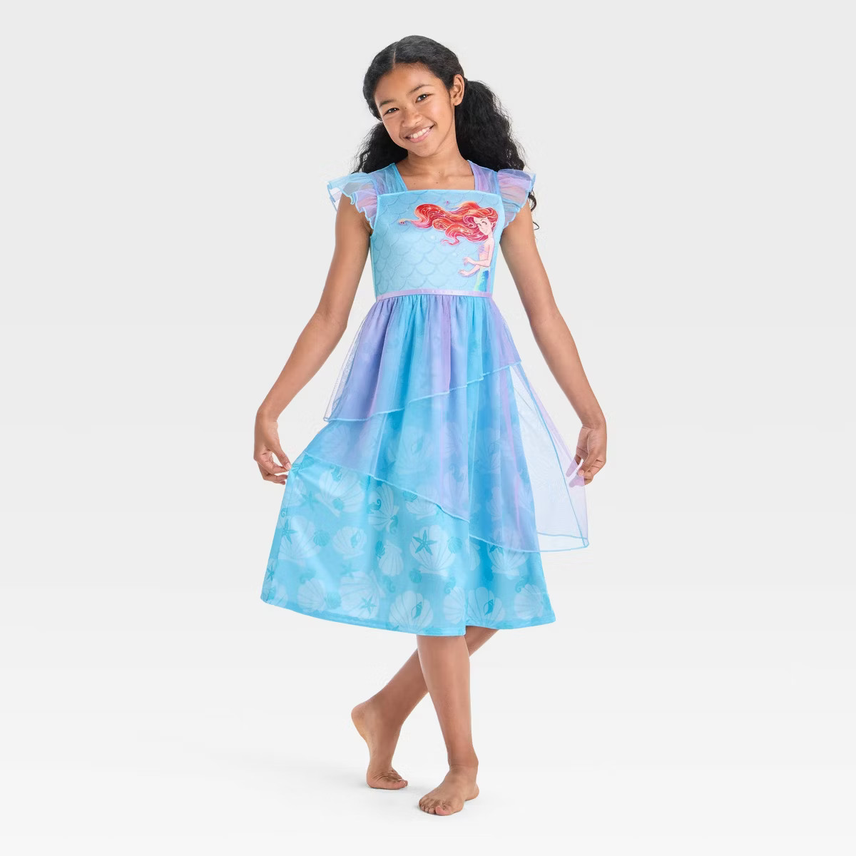Girls' Little Mermaid Ariel NightGown - Blue | Target