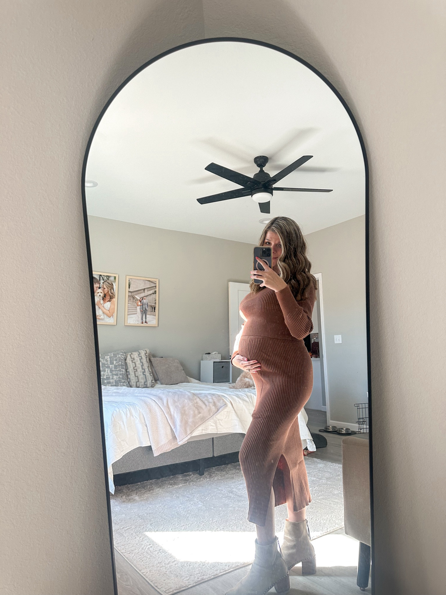 Bump friendly outfit for fall 🍂🤎🍁 #bumpfriendlyoutfit #falloutfit #amazonfind #maternitydress 

#LTKStyleTip #LTKSeasonal #LTKBump