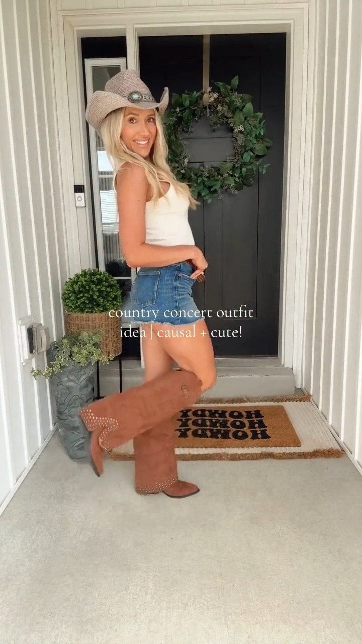 looking for a cute country concert outfit that’s affordable?  

linking my look for yall! Country girl summer 💫 This look is giving rodeo night, county fair, or backyard BBQ vibes 🤠
Wearing my fave graphic crop, denim cutoffs + these killer suede studded boots that pull it all together!
Linked everything for y’all 💻🛒

#LTKStyle #CountryOOTD #WesternFashion #RodeoReady #FarmGirlChic #StuddedBoots #BohoWestern #SummerStyle #CountryCutie

#LTKSummerEdit 


#LTKU #LTKSaleAlert